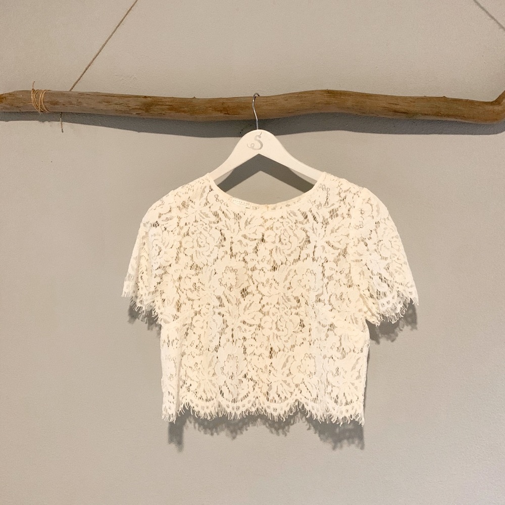 Jenny Yoo Ivory Lace Top